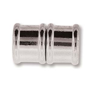 Magnetic Bamboo Clasp with 15mm ID - Silver-Plated (Qty: 1)